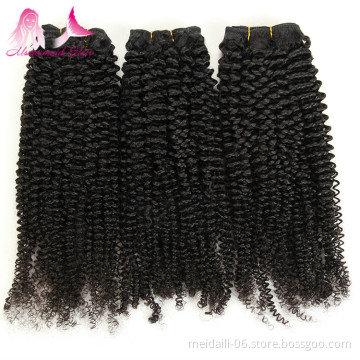 high quality 9a grade virgin peruvian human hair kinky curly hair bundles